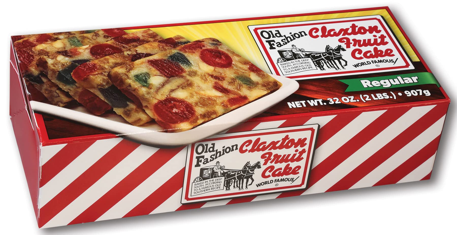 Amazon.com: Claxton Fruit Cake - 2 Lb. Regular Recipe - Solid Loaf